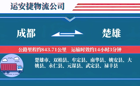成都到楚雄物流公司
