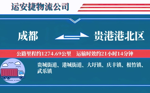 成都到贵港港北区物流公司