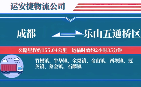 成都到乐山五通桥区物流公司