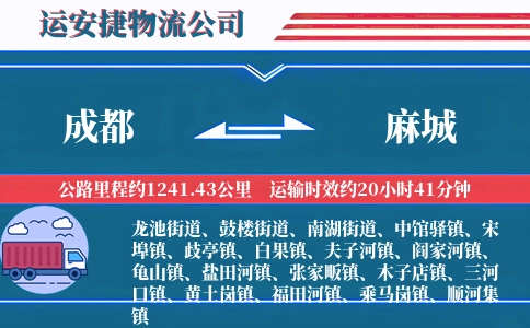 成都到麻城物流公司
