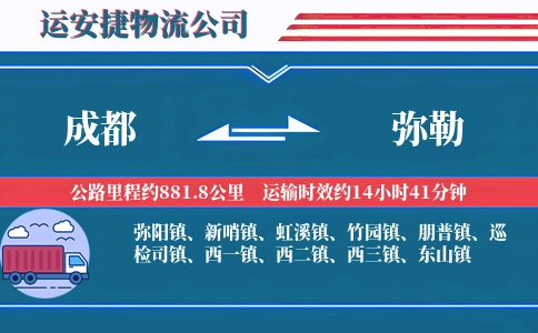 成都到弥勒物流公司