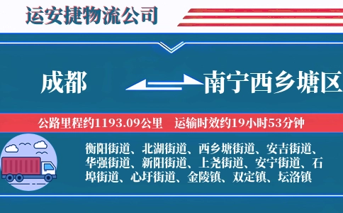 成都到南宁西乡塘区物流公司