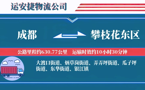 成都到攀枝花东区物流公司