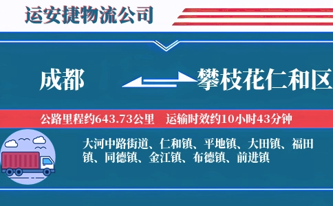 成都到攀枝花仁和区物流公司