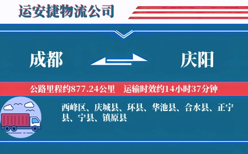 成都到庆阳物流公司