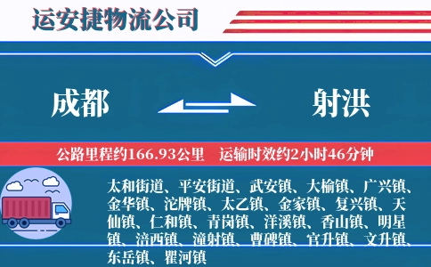 成都到射洪物流公司