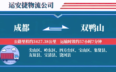 成都到双鸭山物流公司
