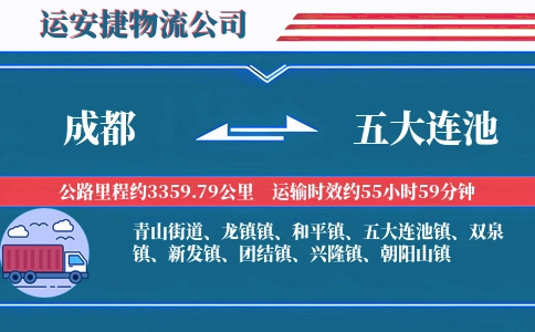 成都到五大连池物流公司