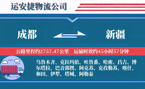 成都到新疆物流公司-门窗专线-无延迟派送