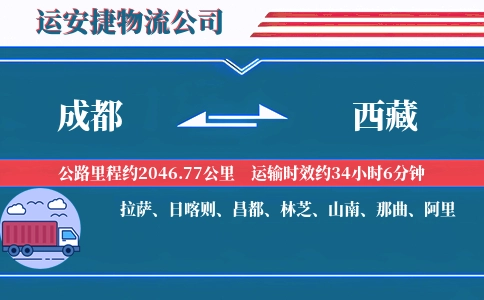 成都到西藏物流公司