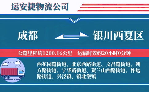成都到银川西夏区物流公司