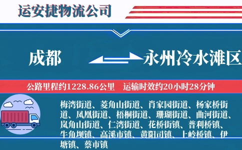 成都到永州冷水滩区物流公司