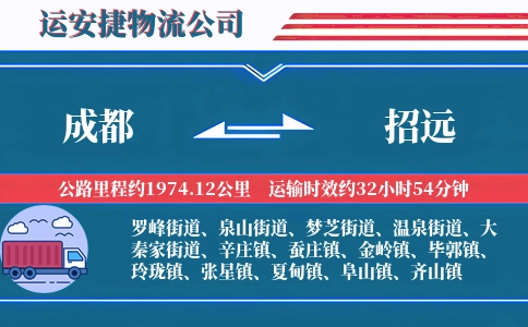 成都到招远物流公司