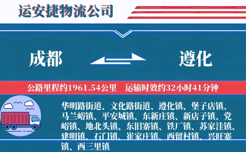 成都到遵化物流公司
