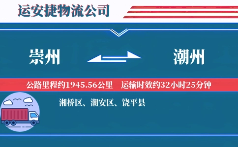 崇州到潮州物流公司