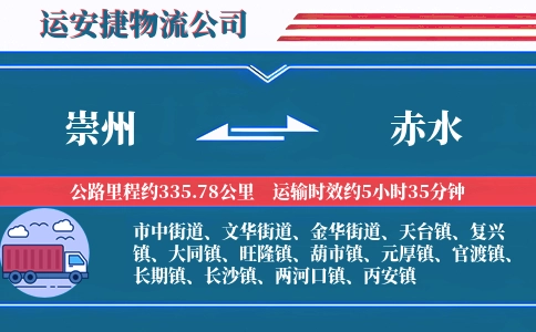 崇州到赤水物流公司