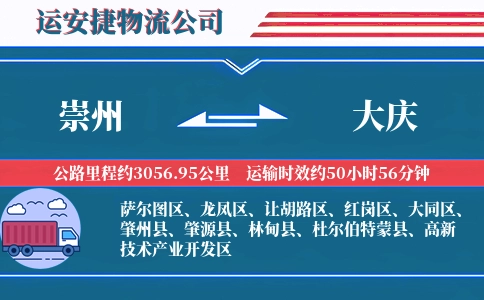 崇州到大庆物流公司