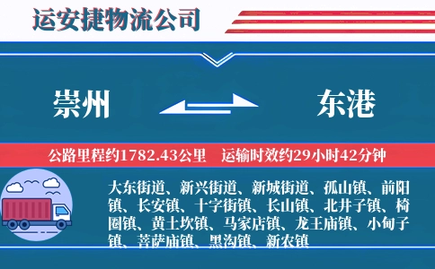 崇州到东港物流公司