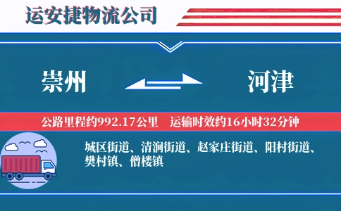 崇州到河津物流公司