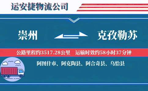 崇州到克孜勒苏物流公司