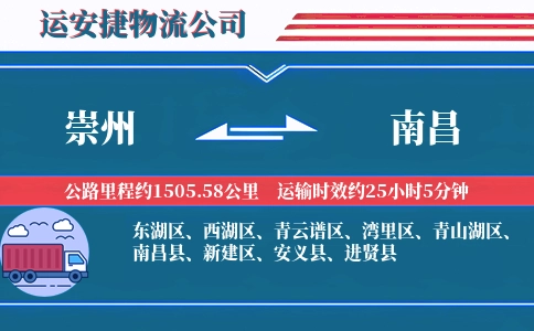 崇州到南昌物流公司