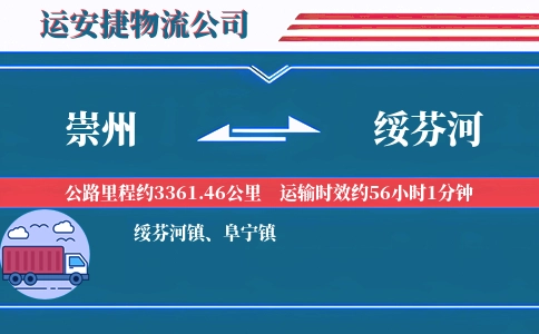 崇州到绥芬河物流公司