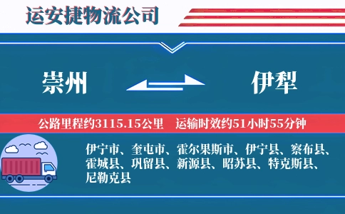 崇州到伊犁物流公司