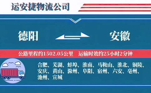 德阳到安徽物流公司