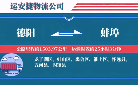 德阳到蚌埠物流公司