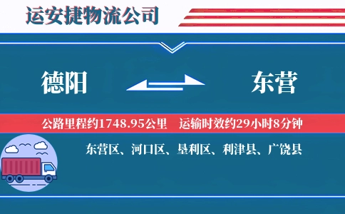 德阳到东营物流公司