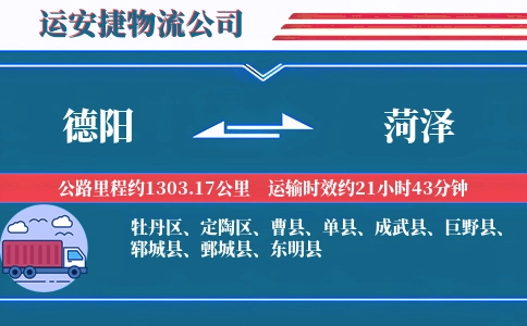 德阳到菏泽物流公司
