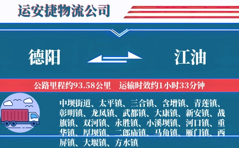 德阳到江油物流公司