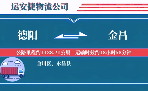 德阳到金昌物流公司