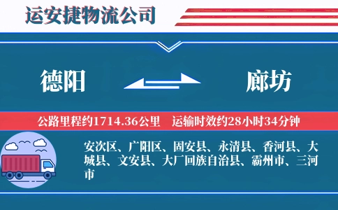 德阳到廊坊物流公司
