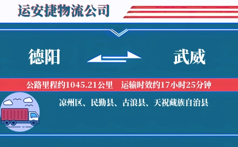 德阳到武威物流公司