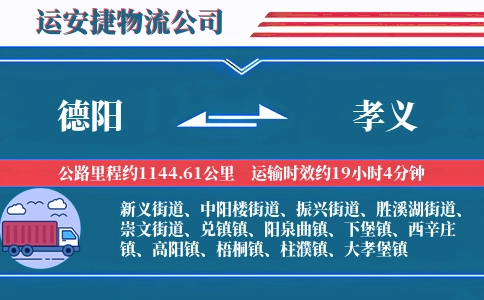 德阳到孝义物流公司