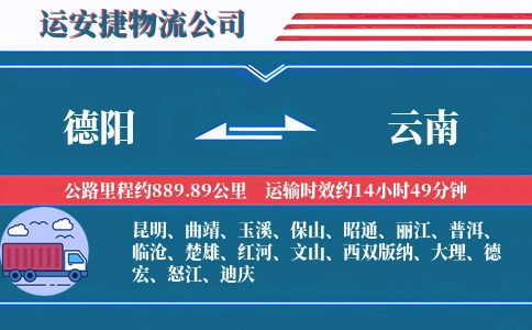 德阳到云南物流公司