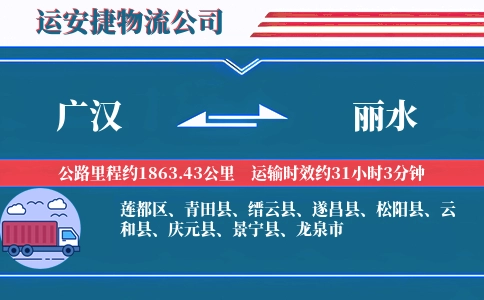 广汉到丽水物流公司
