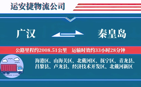 广汉到秦皇岛物流公司