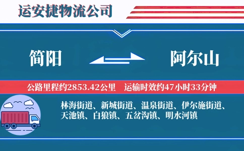 简阳到阿尔山物流公司