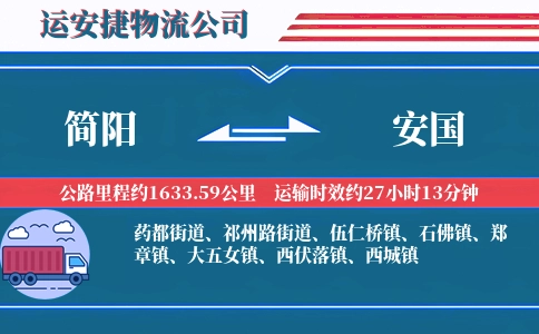 简阳到安国物流公司