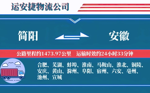 简阳到安徽物流公司
