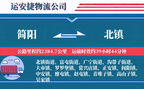 简阳到北镇物流公司