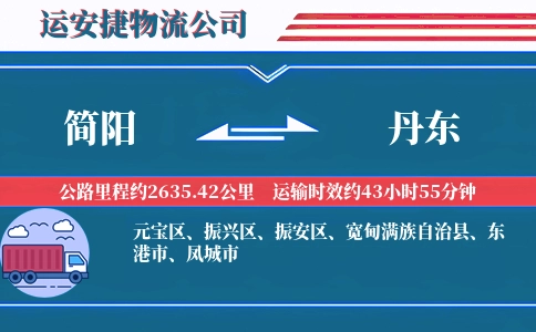 简阳到丹东物流公司