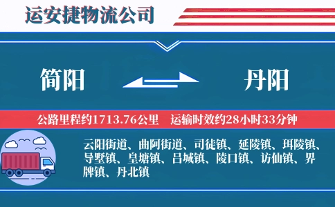 简阳到丹阳物流公司