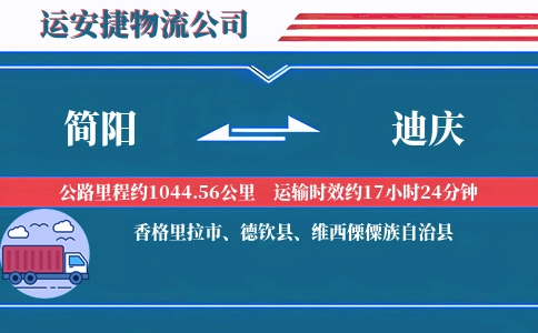 简阳到迪庆物流公司