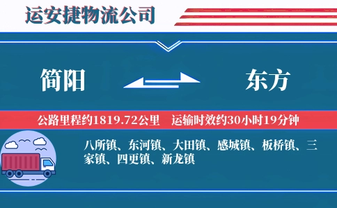 简阳到东方物流公司