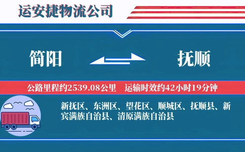 简阳到抚顺物流公司