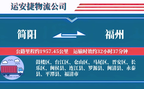 简阳到福州物流公司