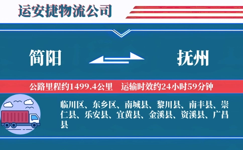 简阳到抚州物流公司